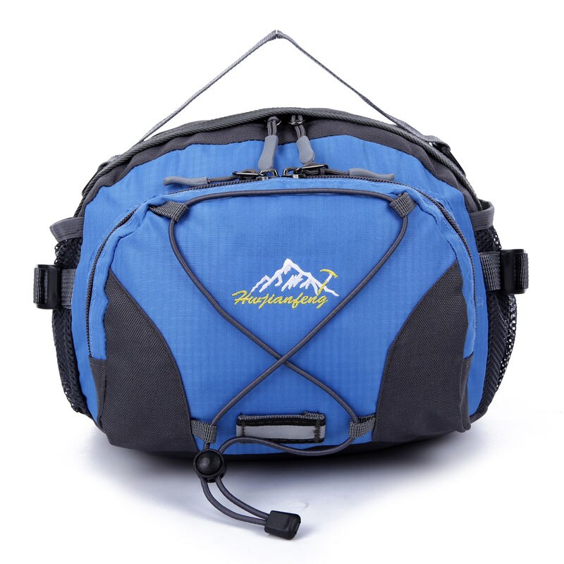 Udendørs sport vandtæt camping vandretasker taljetaske pose nylon letvægts rejse afslappet skuldertaske bærbar håndtaske: Blå