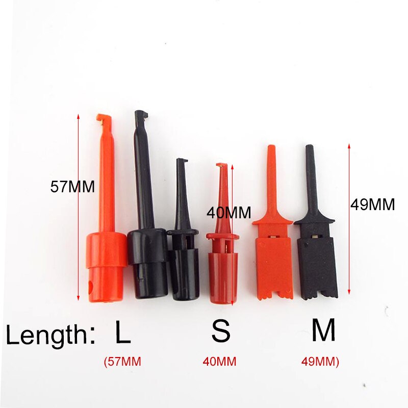 3 Size Test Hook Clip Probe Round flat Electronic Testing Hooks for Logic Analyzers Crocodile Clip Electric Connection