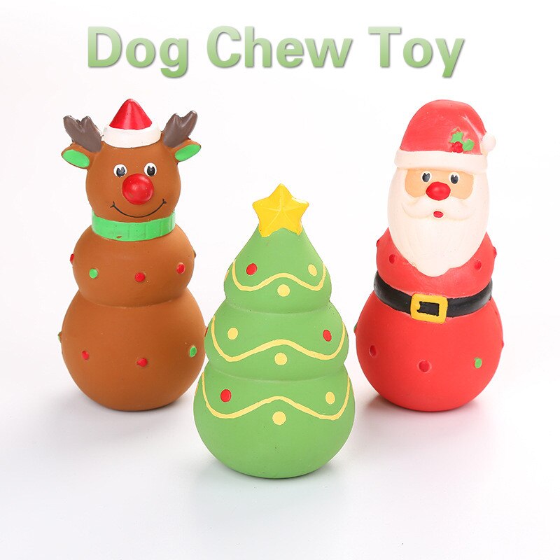 ! Série de noël chien à mâcher jouet père noël Elk intéressant molaire dent nettoyage Latex naturel maison fournitures pour animaux de compagnie