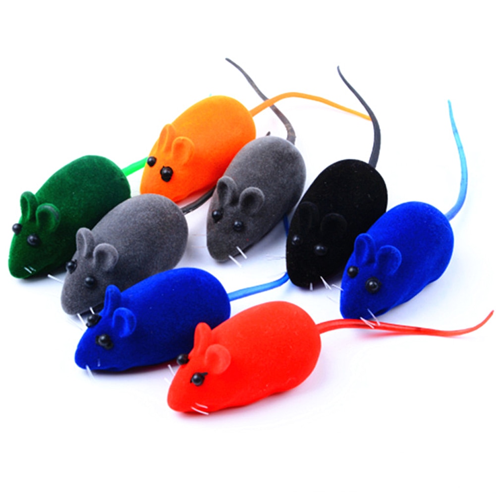 10 pçs reunindo o rato falso engraçado do gato do animal de estimação brinquedos mini som realista jogando brinquedos para gatos gatinho interativo gato brinquedos aleatórios: 4Pcs
