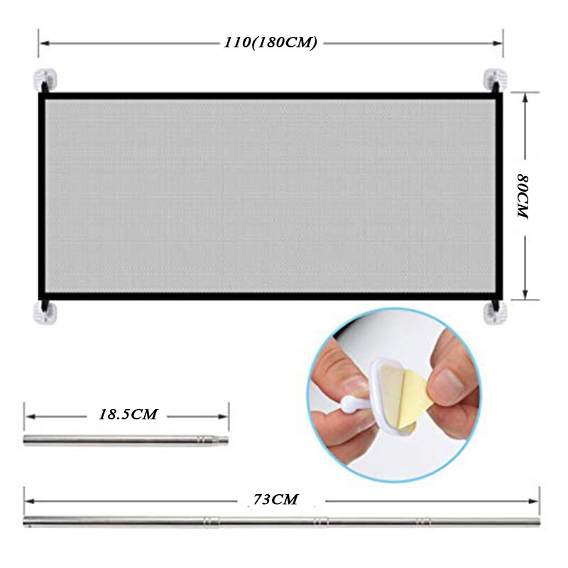 Dog Gate Baby Gate Portection Safety Fencing Guard Protector Safe Products Mesh Magic Pet shield Gate For Dogs Baby Safe Fence