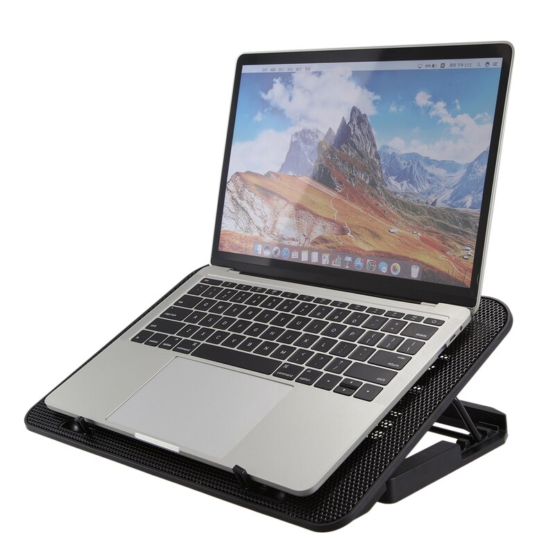Laptop Cooler 2 USB Ports and Six Cooling Fan LED Laptop Cooling Pad Notebook Stand for 12-17 Inch Laptop