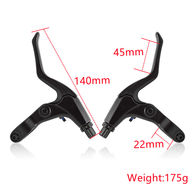 Palanca de freno de bicicleta CHOOEE, manija de freno de bicicleta de aleación de aluminio, palancas de freno ligeras para MTB, negro y plateado