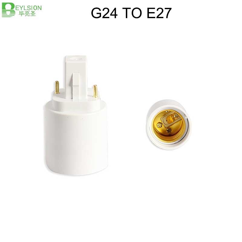 BEYLSION G24 om E27 E26 Brandvertragende PBT bombillas led adapter converter e27 naar g24 bulb Socket Base holder adapter 2pin