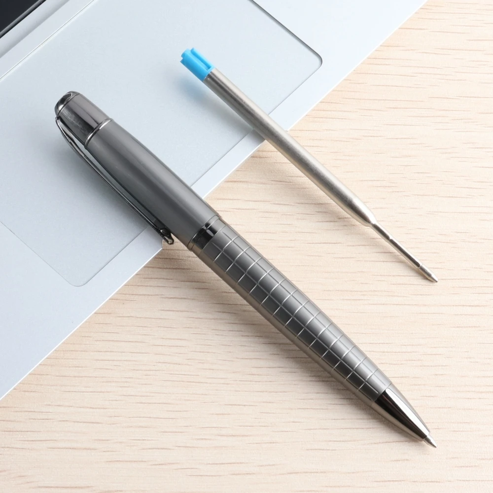 Classic Luxury Ink Ballpoint Pen, Black Ink Medium Point 0.7mm Smooth Writing Metal Ball Point Pen Signature Pen