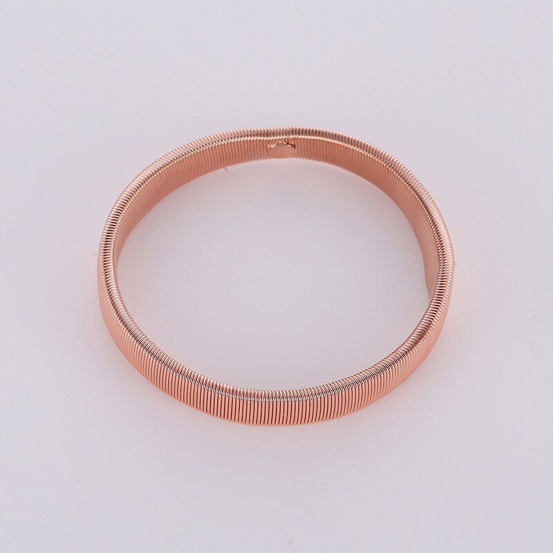 Unisex Rekbare Elastische Metalen Mouw Garters Heren Elastische Mode Metalen Arm Band Dames Mouw Houder: rose gold