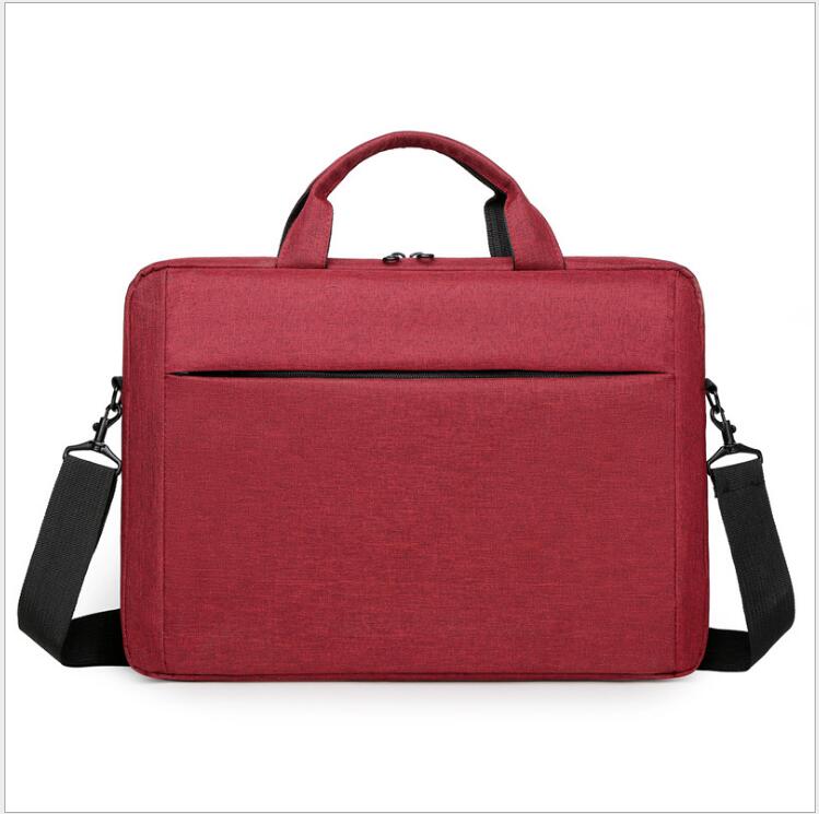 15.6- tommer notesbog messenger bag laptop taske mænd og kvinder forretning skuldertaske oxford klud kontor dokument taske: Rød