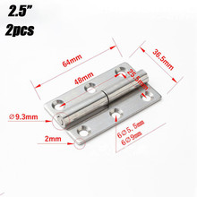 2pcs Detachable Hinge Slip Joint Flag Lift Off Detachable Door Stainless Steel Home Improvement Furniture Supllies Household Har: 2 5inch