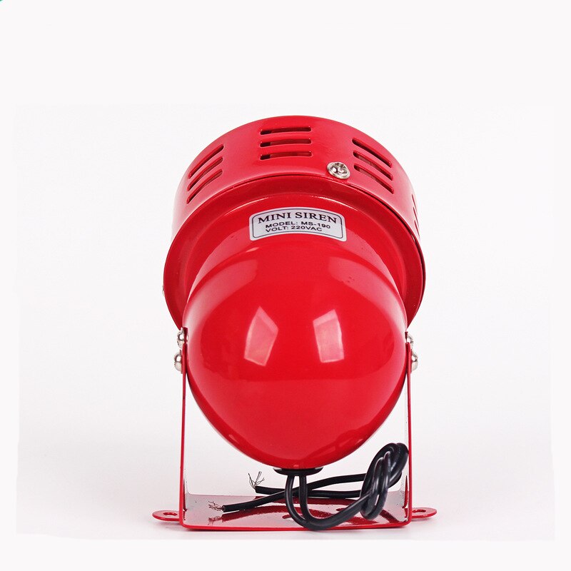 MS190 mini AC 220V 110DB Red Mini Metal Motor Siren Industrial Alarm Sound electrical guard against theft