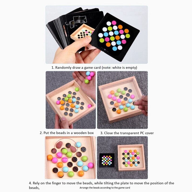 Kids Wooden Finger Game Focus on Training Toys Party Game Classic Matching Game for 3-6 Years Old