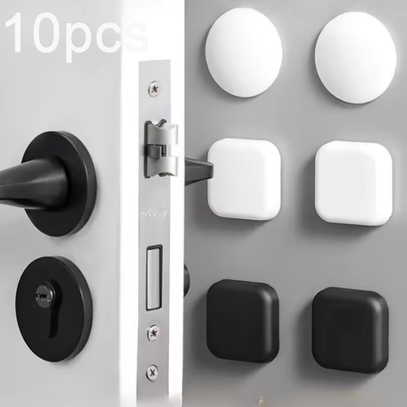 Tope de puerta anticolisión, mango de silicona, autoadhesivo, Protector silencioso antigolpes, almohadilla para Porte, almohadilla protectora de pared para mejorar el hogar