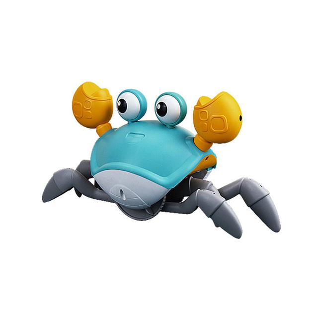 Strange Electric Induction Crab ToyAutomatic Obstacle Avoidance Light Music Charging Crab Run Children'S Toy: 02