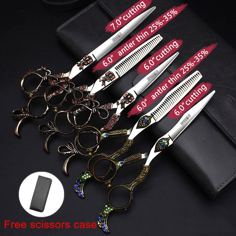 SHARONDS 6 Inch Thin Hairdressing Scissors Special Barber Shop Hairdressing Scissors Non-slip Wear-Resistant Anti-Rust Scissors