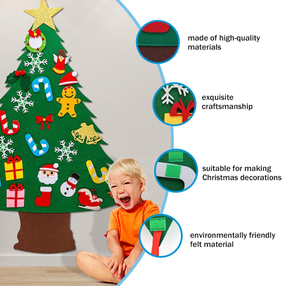 DIY Felt Christmas Tree Hanging Ornaments Christmas Decor Crafts DIY Ornament