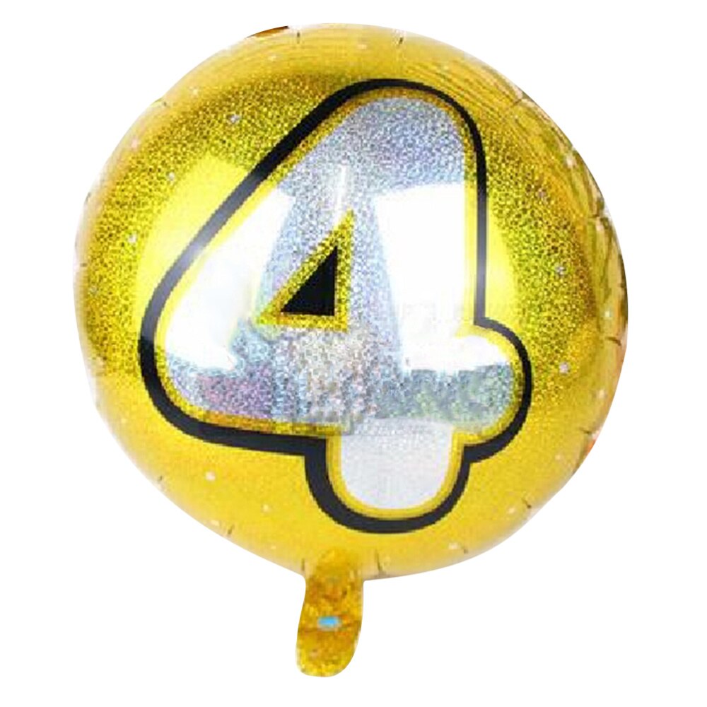 Number 4 Helium Foil Balloons Birthday Number Balloons 4 for Wedding Anniversary Decoration (Gold): 4