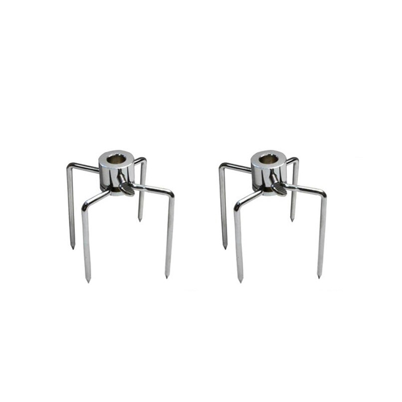 2pc/ sæt rustfrit stål grillgaffel grill rotisserie kødgafler multifunktionel kylling fiskekød stegt spyd grillgafler værktøj