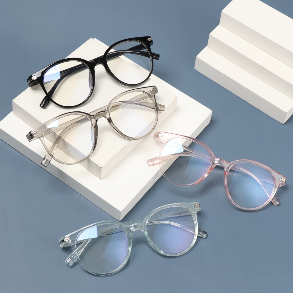 Vrouwen Mannen Clear Jelly-Gekleurde Bril Flexibele Draagbare Optische Bril Ultra Light Brillen Vision Care Zwart Blauw