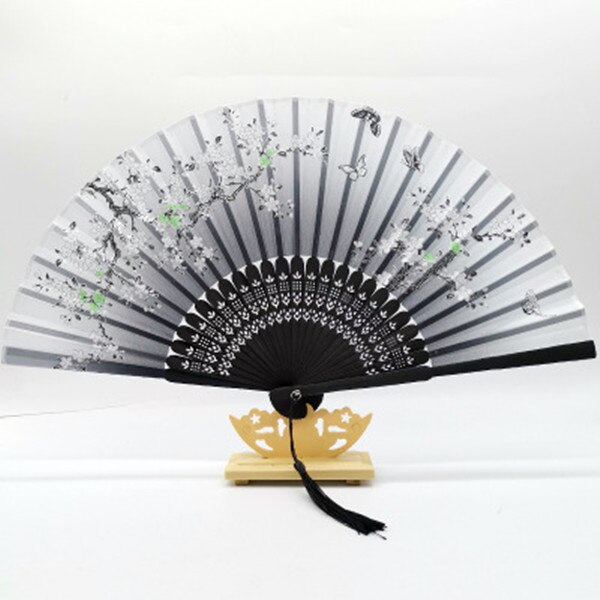 Silk Fan Chinese Japanese Style Folding Fan Home Decoration Ornaments Pattern Art Craft Wedding Dance Hand Fan Paper Fans: 11