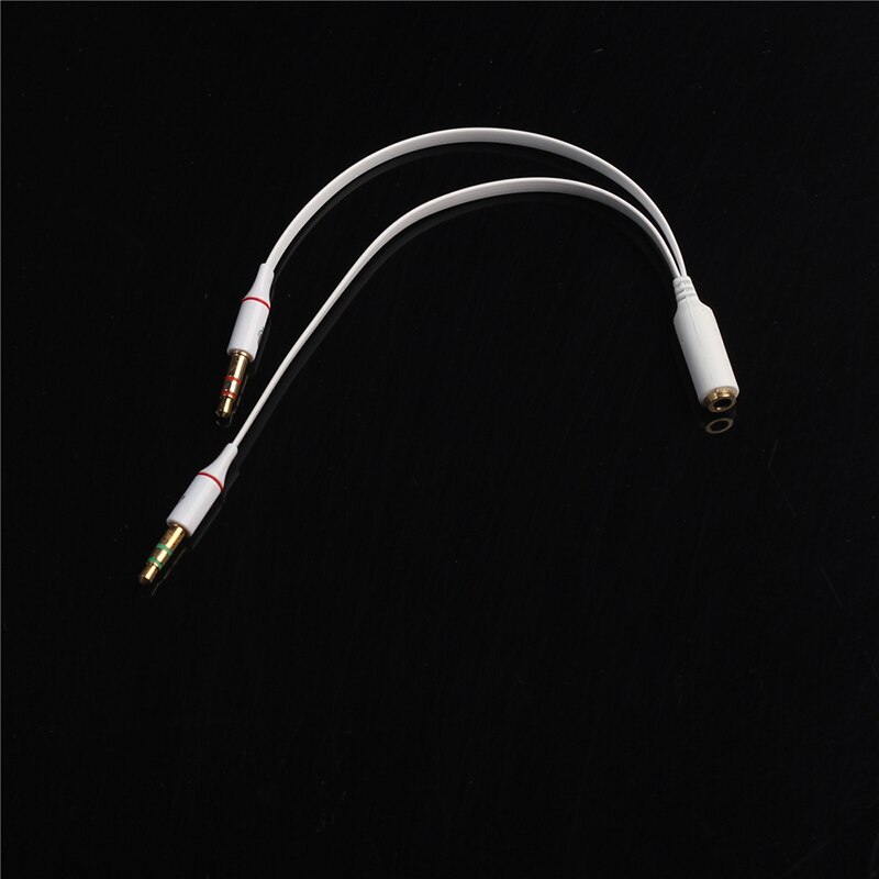 Headphone Splitter Audio Cable 3.5mm 1 Female To 2 Male Jack 3.5mm Splitter Adapter Aux Cable With Mic For Phone Computer