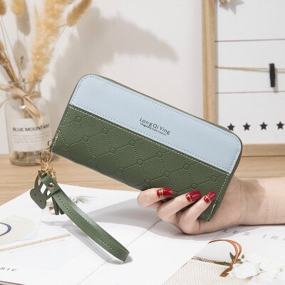 Women Wallet Long Female Card Holder PU Wallet Coin Purses Girls Leather Wallet Envelope: 6