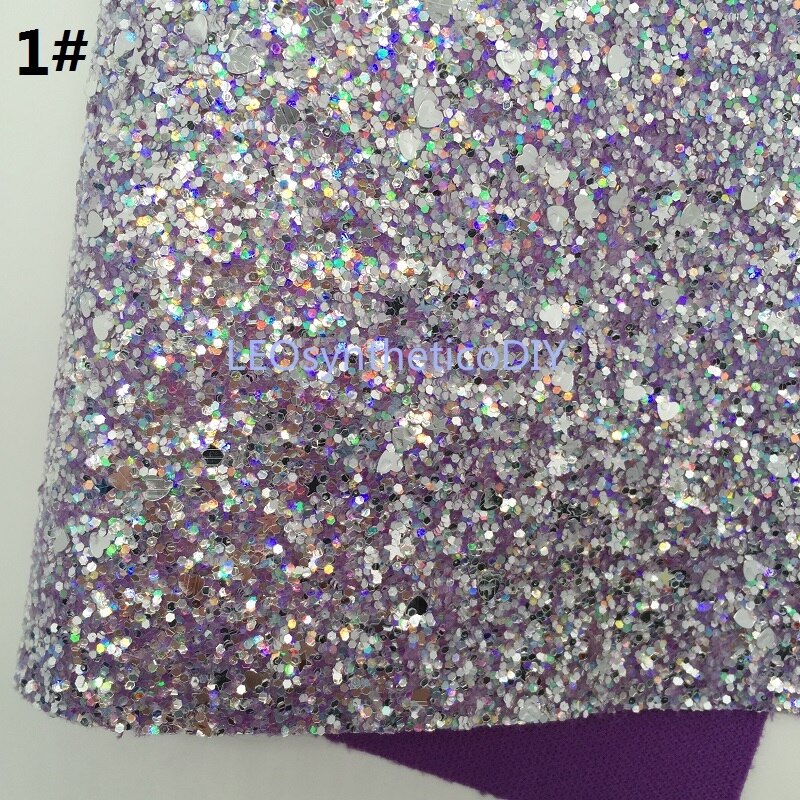 1pc 21 x 29cm dikke glitterleer met sterren en hartjes voor het maken van strikken accessoires leosyntheticodiy  t113