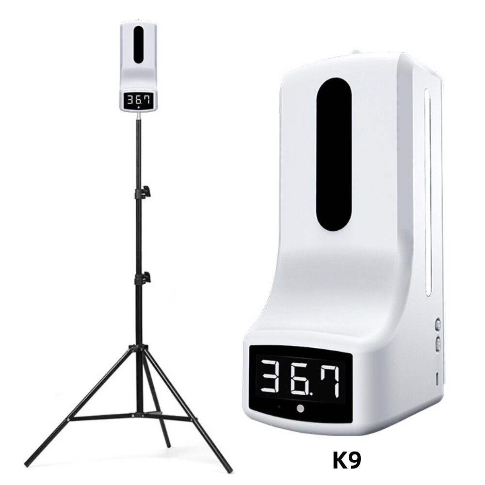 Non-Contact Wall-Mounted Digital Infrared Thermometer with 160cm Tripod Stand K9 1000ml Automatic Sensor Soap Dispenser: K9
