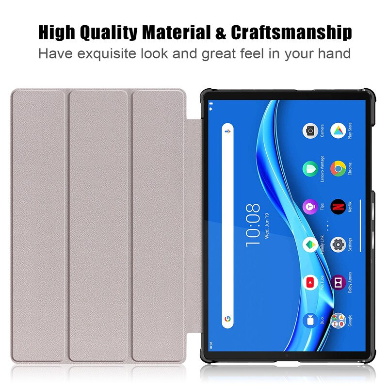 Hoesje voor lenovo tab  m10 fhd plus tb -x606f x606x 10.3 smart cover funda voor lenovo tab  m10 x505f x605 10.1 inch standaard shell + pen