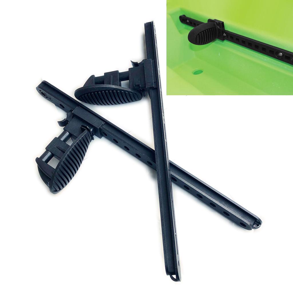Adjustable Kayak Foot Pegs With Trigger Lock Hole Style Foot Control Black