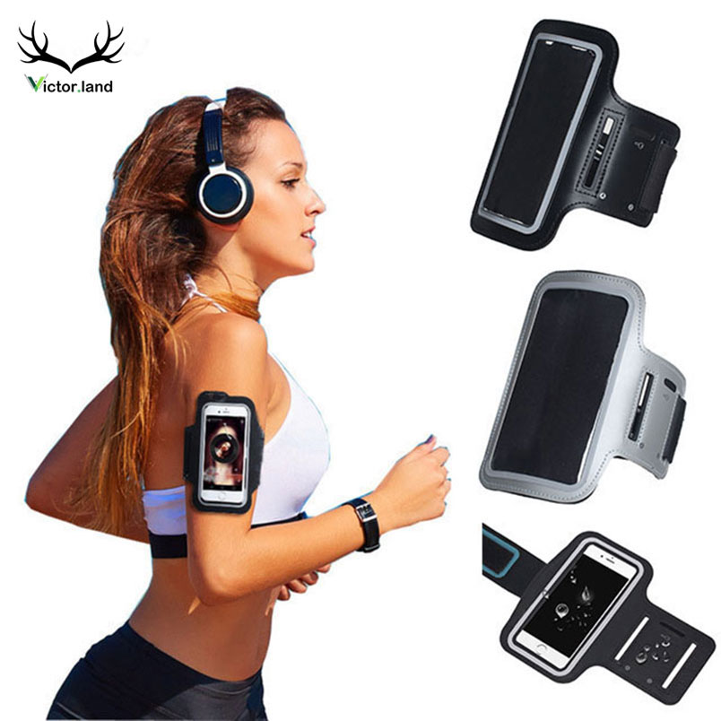 Colore nero Fascia porta-smartphone da braccio per running Impermeabile Palestra Corsa e Jogging Per meizu 16th x8 nota 8 16X16 th Più 15 m6 Pro 7 v8 Fascia di Braccio del Sacchetto di Caso Della Copertura Del Telefono