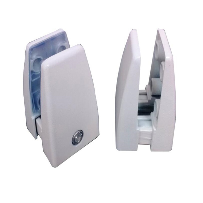 Aluminium Verticale Screen Clip Glas Klemmen Beugel Wit Bureau Desktop Station Baffle Clip Map Glas Houder Klem