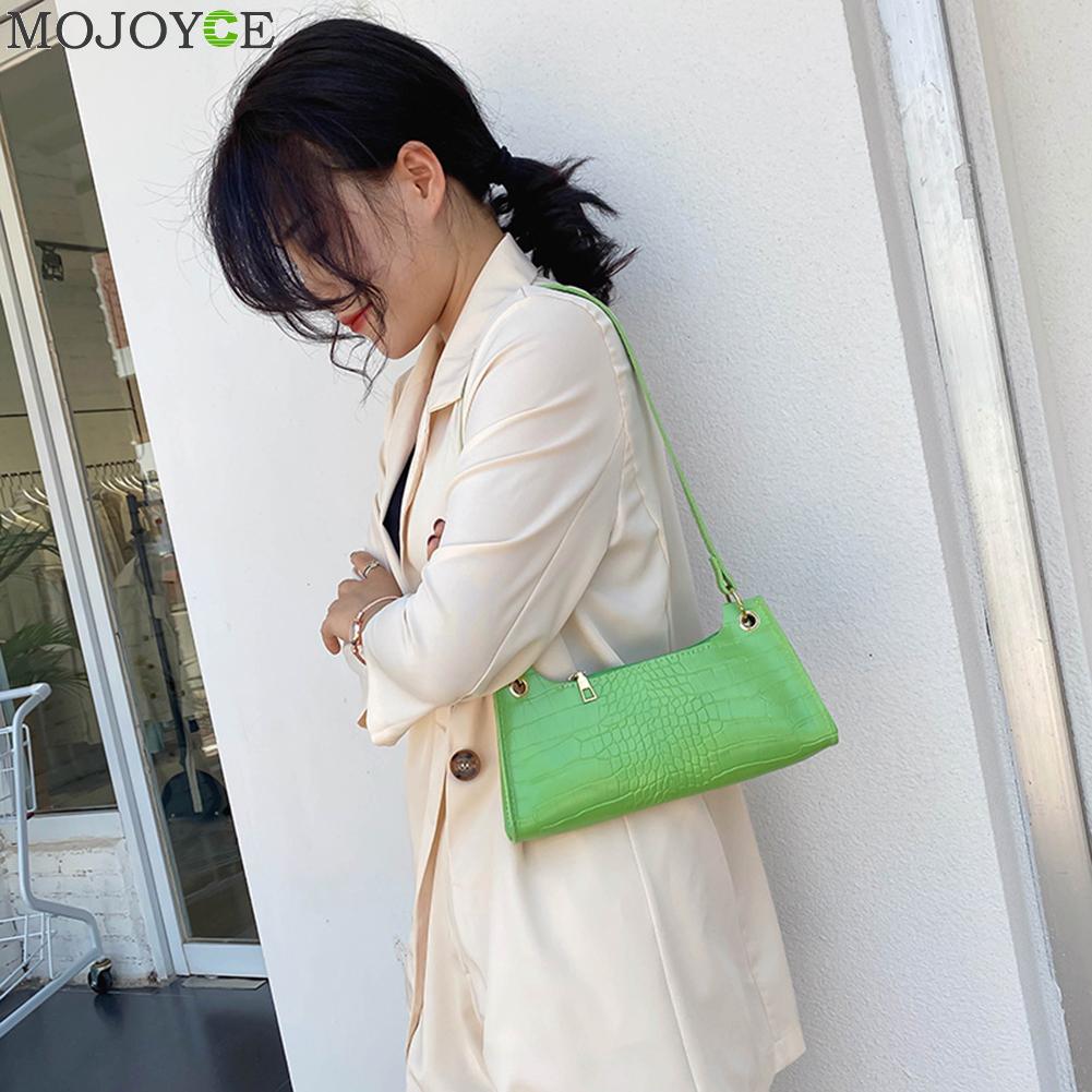 Casual Solid PU Leather Women Handbag Totes Female Small Zipper Shoulder Bags Popular Simple Female Daily Bag