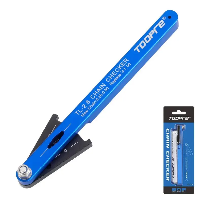 TOOPRE Bicycle Chain Wear Indicator Measurer Aluminum Alloy Chains Gauge Measurement Checker MTB Road Bike Repair Accurate Tool