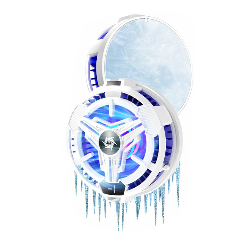 Cooling Fan For Steam Deck/Game Console/Mobile Phone/Pad Easy Install With Temperature Display: WHITE