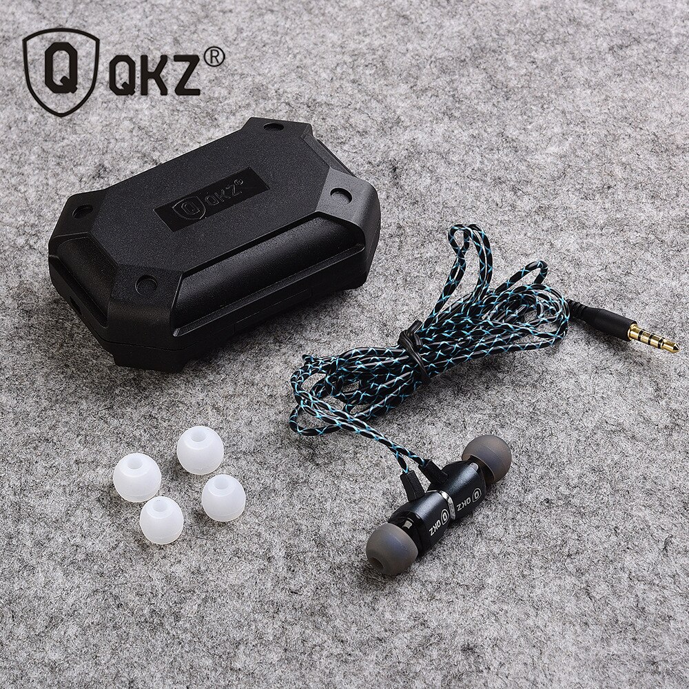Magnetic Adsorption Earphone QKZ X36M In-ear Wire-controlled Headset Low Music Headphone with Microphone for Calls