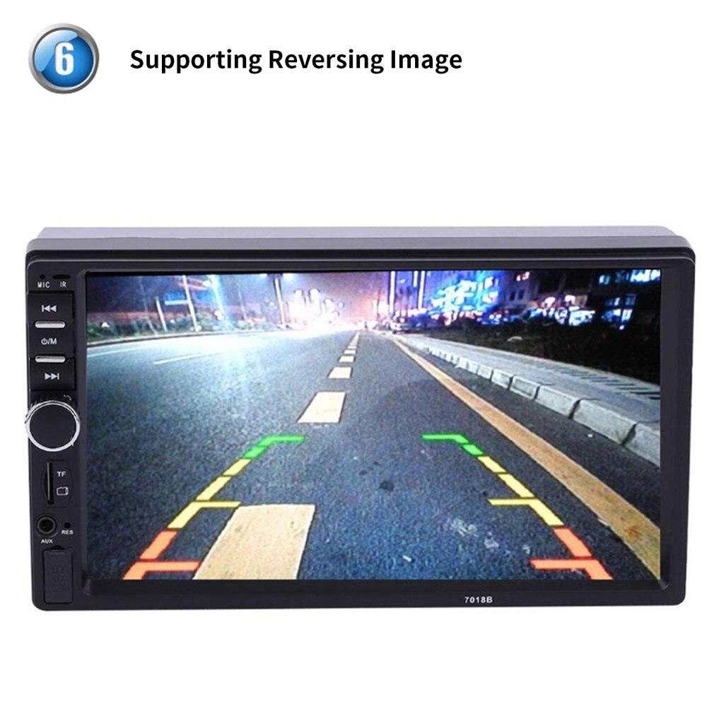 REPRODUCTOR DE MP5 2 Din, pantalla táctil LCD de 7 pulgadas, Radio FM automática, reproductor de vídeo, música y Audio con USB, compatible con cámara trasera