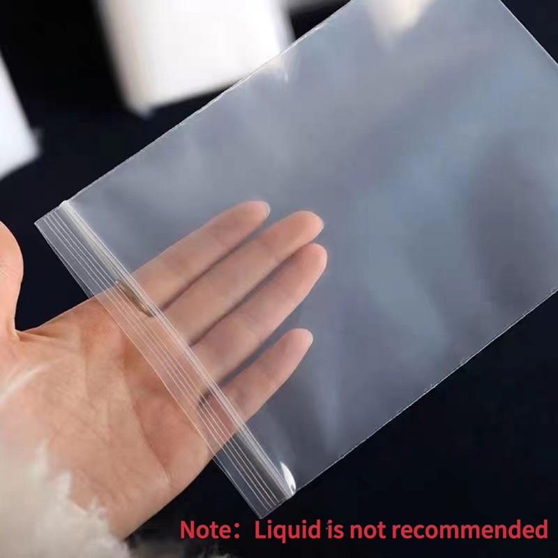 100 stk/parti gjennomsiktige mini-ziplock-poser små forsegling smykker matemballasje klar pose oppbevaring vanntett gjenbrukbar plast