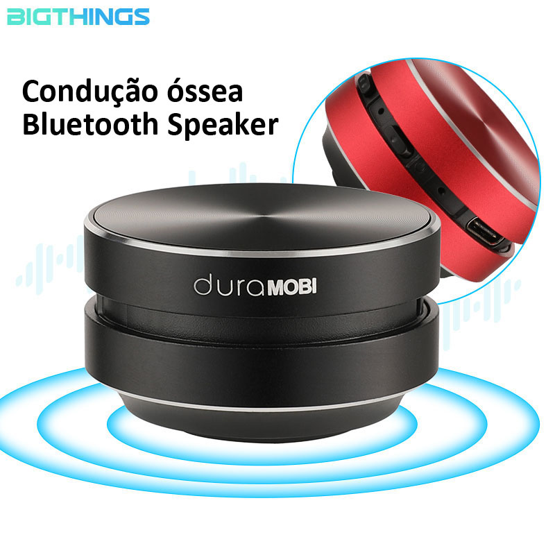 Benledning bluetooth högtalare vibration stereo ljud digital tws trådlös minsta bärbara ljudbox duramobihumbird högtalare