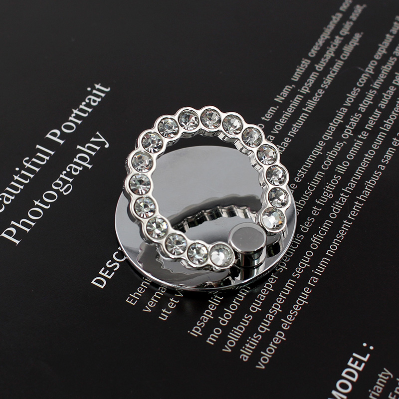 Stojak na telefon komórkowy stojak na telefon komórkowy 360 stopni obrotowy uchwyt na telefon iphone 11 12 Xiaomi Samsung Huawei: srebro