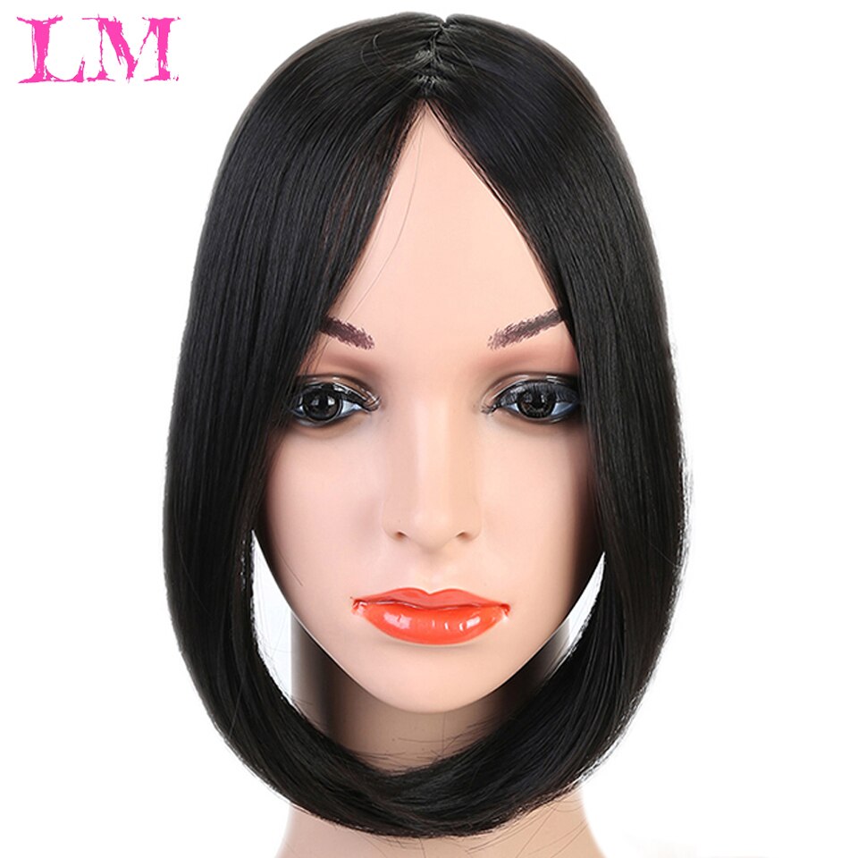 Long Clip In on Front Hair Side/Middle Part Fringe Hair Synthetic Wig Natural Black Brown Black High Temperature Fiber: 923-2