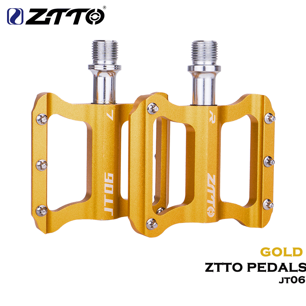 ZTTO Fahrrad Ultraleichtes Anti-Rutsch-Pedal 2 abgedichtetes Lager MTB Rennrad Pedal CNC Faltrad Pedale Flache breite Plattformpedale