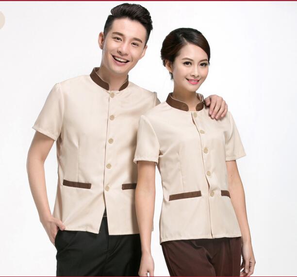 Woman Cleaner uniform Short sleeves Room Attendant PA uniforms Summer