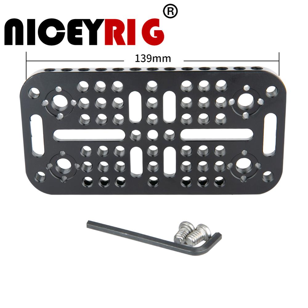 Niceyrig câmera de montagem de queijo, placa de montagem para mini câmera ursa, blocos de trilho, dovetail, gaiolas de encaixe 1/4 &quot;-20 fios 3/8&quot;-16 fios