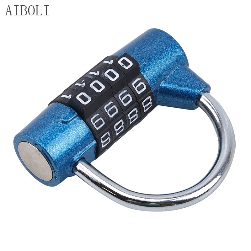 schwer Pflicht 4 wählen-stellige Kombination Schloss nasser Sicherheit Vorhängeschloss draussen Fitnessstudio Sicherheit Code sperren Schwarz