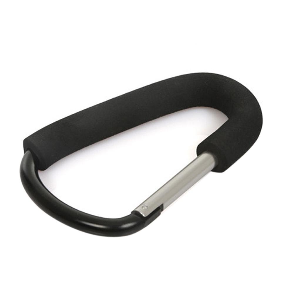 1pcs Baby Stroller Hooks Black Silver Aluminium Shopping Bag Pram Hooks Baby Stroller Accessories Hook: Large