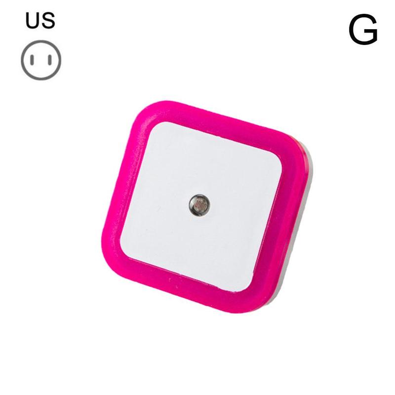 Led Sensor Controle Led Nachtlampje Lamp Wc Licht Bed Lichten Eu Slaapkamer Backlight Plug Lamp Control Bulb Ons Baby wal Q7P9: US Rose red
