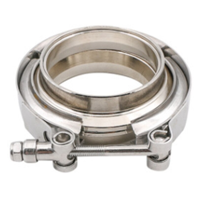 Car Modification Turbocharged Intake Pipe Exhaust Pipe Pipe Clamp Stainless Steel Clamp Iron Flat Flange Kit: Default Title