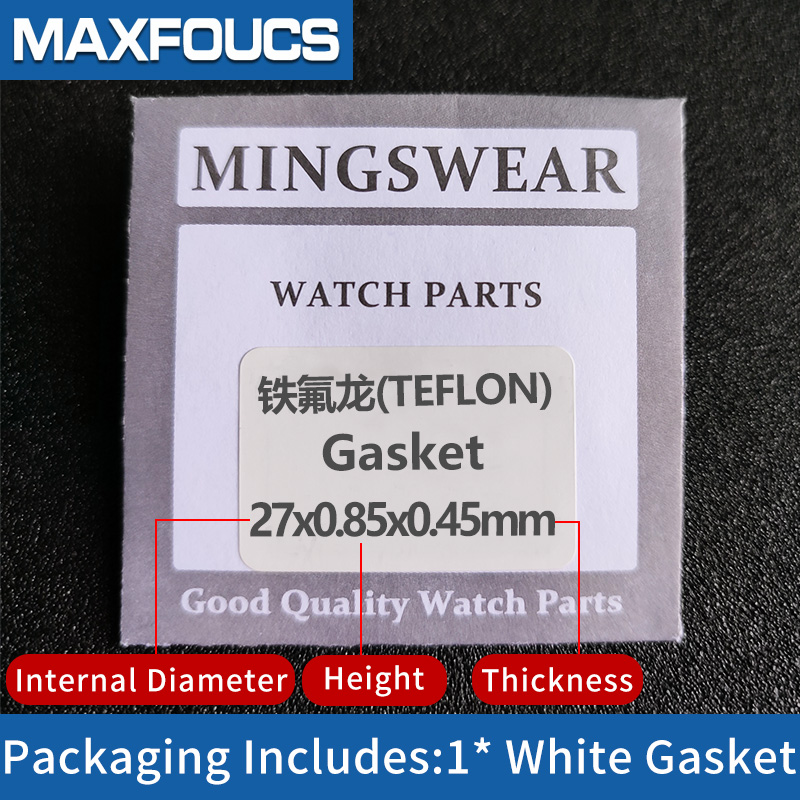Kunststoff weiß dichtung für kristall glas Interne durchmesser 26-35,5mm Dicke 0,45mm hohe 0,85mm Uhr teile uhr Zubehör