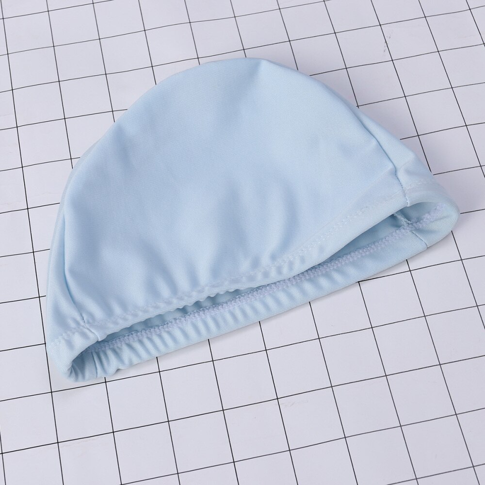 Zachte badmuts voor volwassenen, polyester doek, badmuts voor mannen en vrouwen, badmutsen voor watersport (lichtblauw)