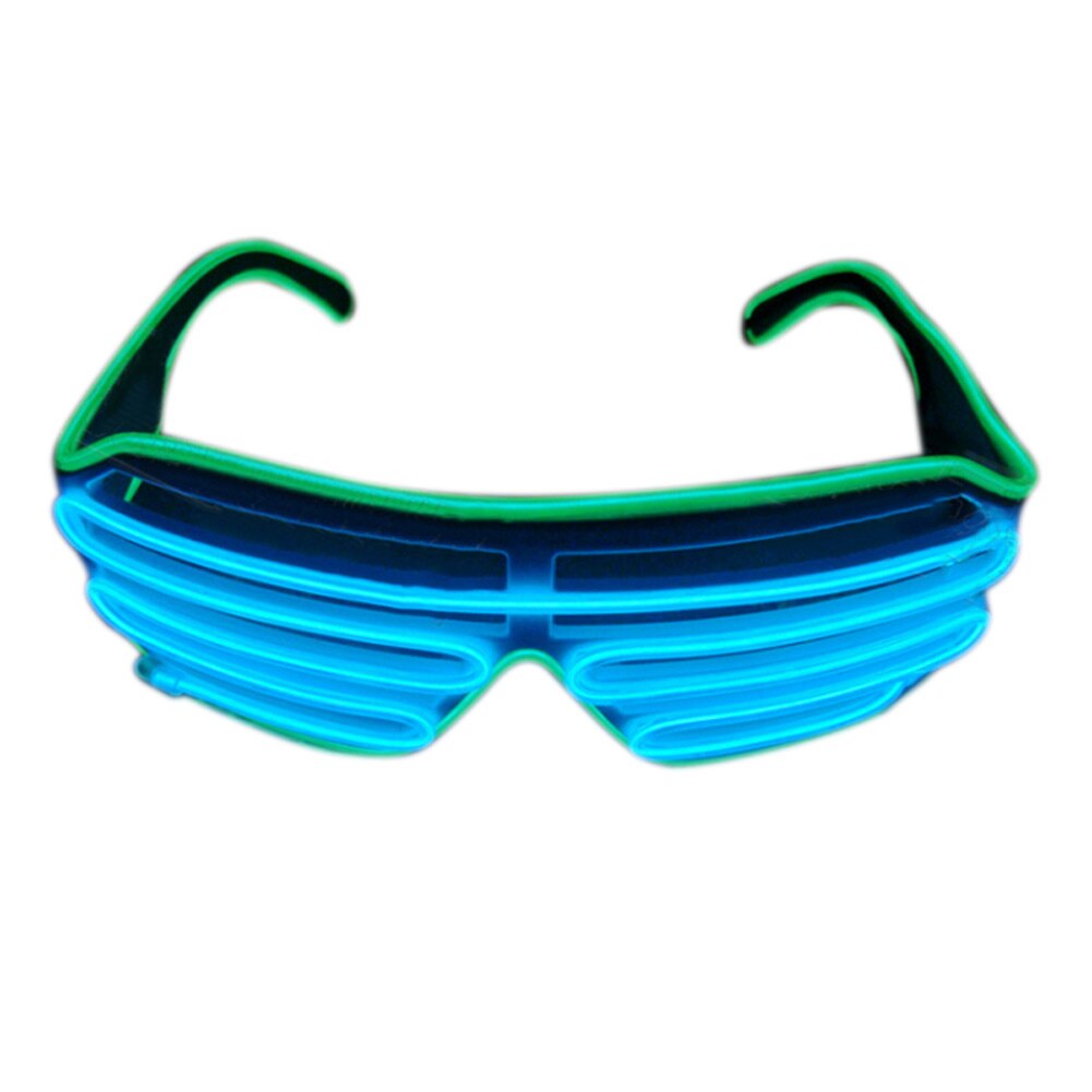 LED Sunglasses Flashing EL Wire Luminous Light Up Neon Glasses Costumes Party Decorative Lighting Activing Props Y: 2