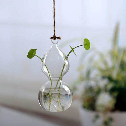 Vase à boule de verre suspendu, Pot de plante de fleur, Terrarium, décor de fête de mariage, décoration créative suspendue